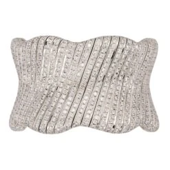 Unknown 30 Carat Round Cut Diamond Pave Wavy Bangle 17 Unknown 30 Carat Round Cut Diamond Pave Wavy Bangle -Mode Bijouterie Magasin 0006 A30315341 1 master