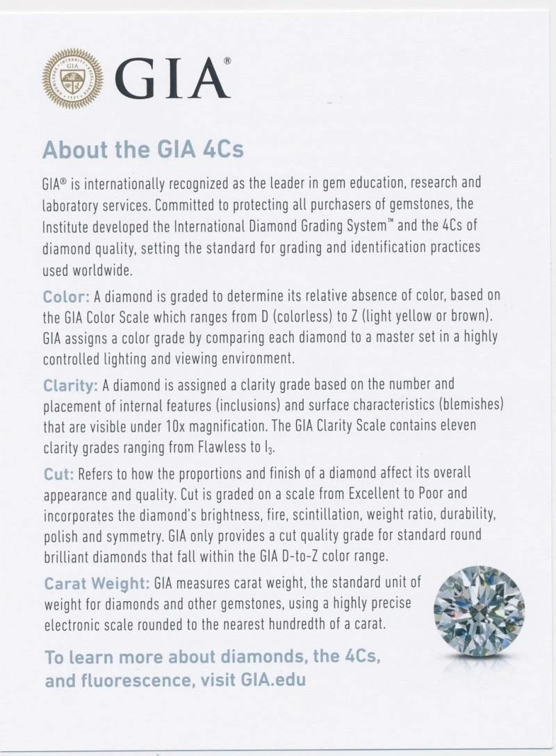 Natural Round Brilliant Diamond In 0.30 Carat F SI2, GIA Certificate 8 Natural Round Brilliant Diamond In 0.30 Carat F SI2, GIA Certificate – Image 6