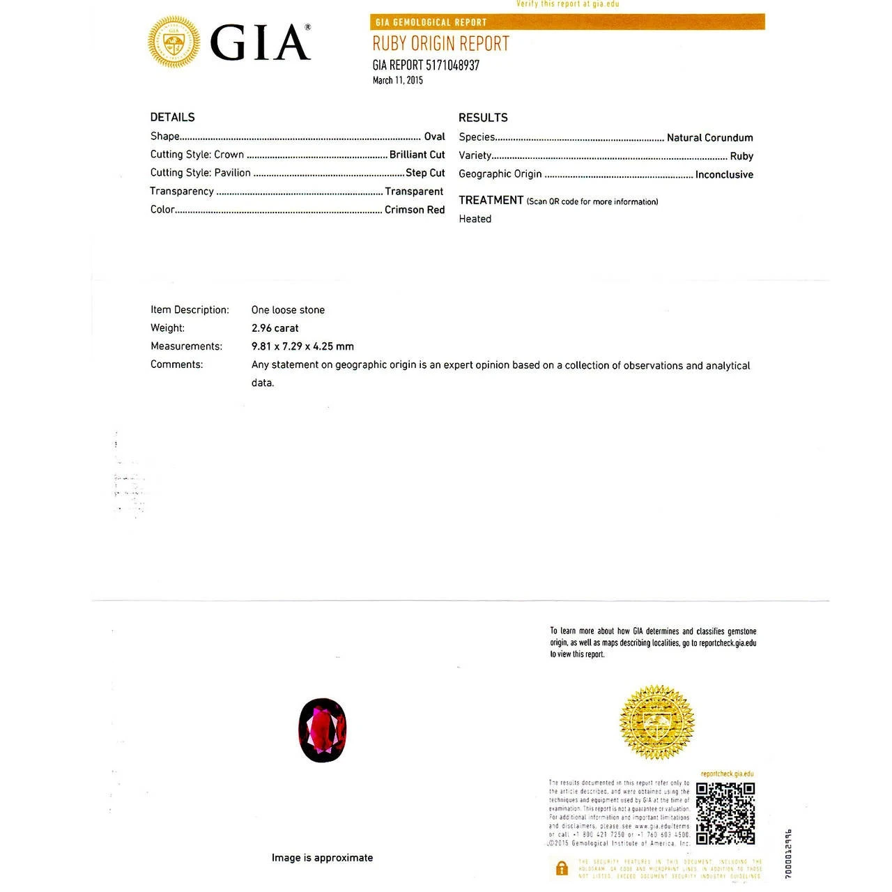 Peter Suchy Certified GIA 2.96 Carat Oval Ruby Diamond Platinum Engagement Ring 6 Peter Suchy Certified GIA 2.96 Carat Oval Ruby Diamond Platinum Engagement Ring – Image 4