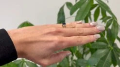 Unknown GIA Ceylon Sapphire Diamond 18k Yellow Gold Three Stone Ring -Mode Bijouterie Magasin 062 master