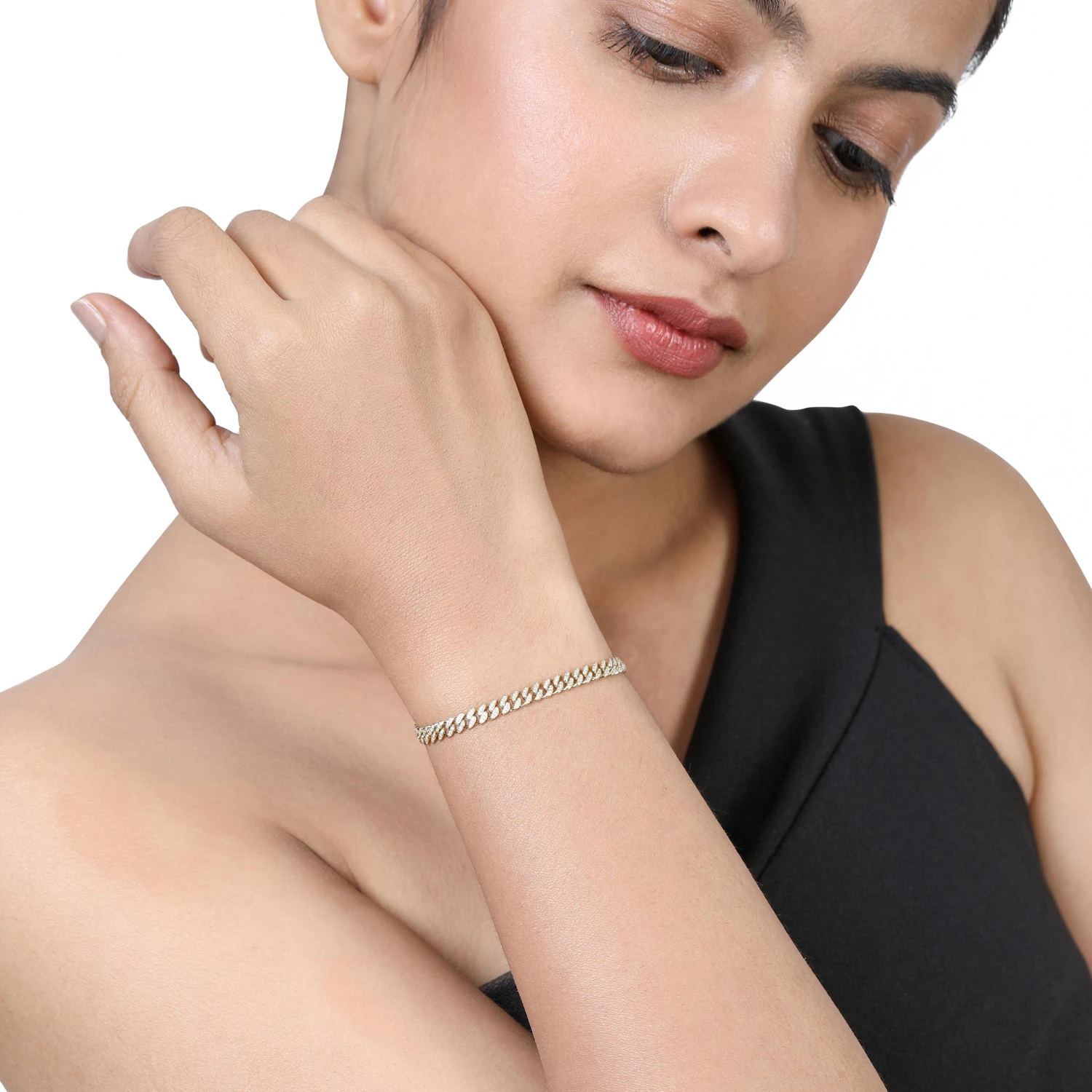 Certified 10k Gold 0.8 Carat Natural Diamond Cuban Link Chain Yellow Bracelet 5 Certified 10k Gold 0.8 Carat Natural Diamond Cuban Link Chain Yellow Bracelet – Image 3