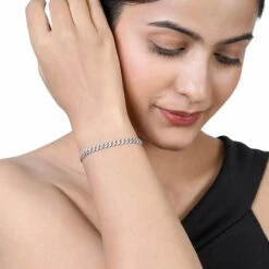 Certified 10k Gold 1.3 Carat Natural Diamond Cuban Link Chain White Bracelet -Mode Bijouterie Magasin 06 03 202300174 3 master