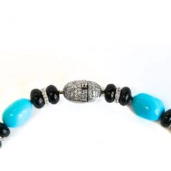 Unknown 3 Carat Diamond And Turquoise Necklace -Mode Bijouterie Magasin 0A8A7523 master