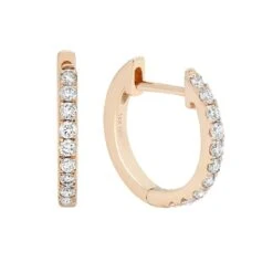 0.20 Carat Round Cut Diamond Huggie Earrings In 14k Yellow Gold -Mode Bijouterie Magasin 0 70695 master