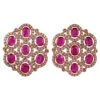 Ruby And Diamond Earrings Studded In 18 Karat Rose Gold 2 Ruby And Diamond Earrings Studded In 18 Karat Rose Gold -Mode Bijouterie Magasin 10219942 master