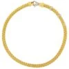 La Pepita 18 Karat Yellow Gold Handwoven Wheat Necklace With Platinum Accents