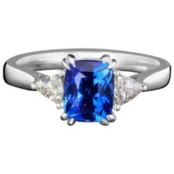 Unknown Sapphire Ring Diamond Wedding Band White Gold Blue Gemstone 37 Unknown Sapphire Ring Diamond Wedding Band White Gold Blue Gemstone -Mode Bijouterie Magasin 10572882 master