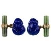 18 Karat Yellow Gold Lapis Lazuli And Jade Frog Cufflinks -Mode Bijouterie Magasin 10607352 master