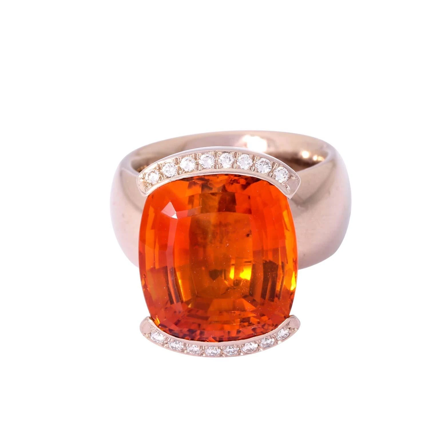 Unknown Ring With Fine Mandarin Garnet 4 Unknown Ring With Fine Mandarin Garnet – Image 2