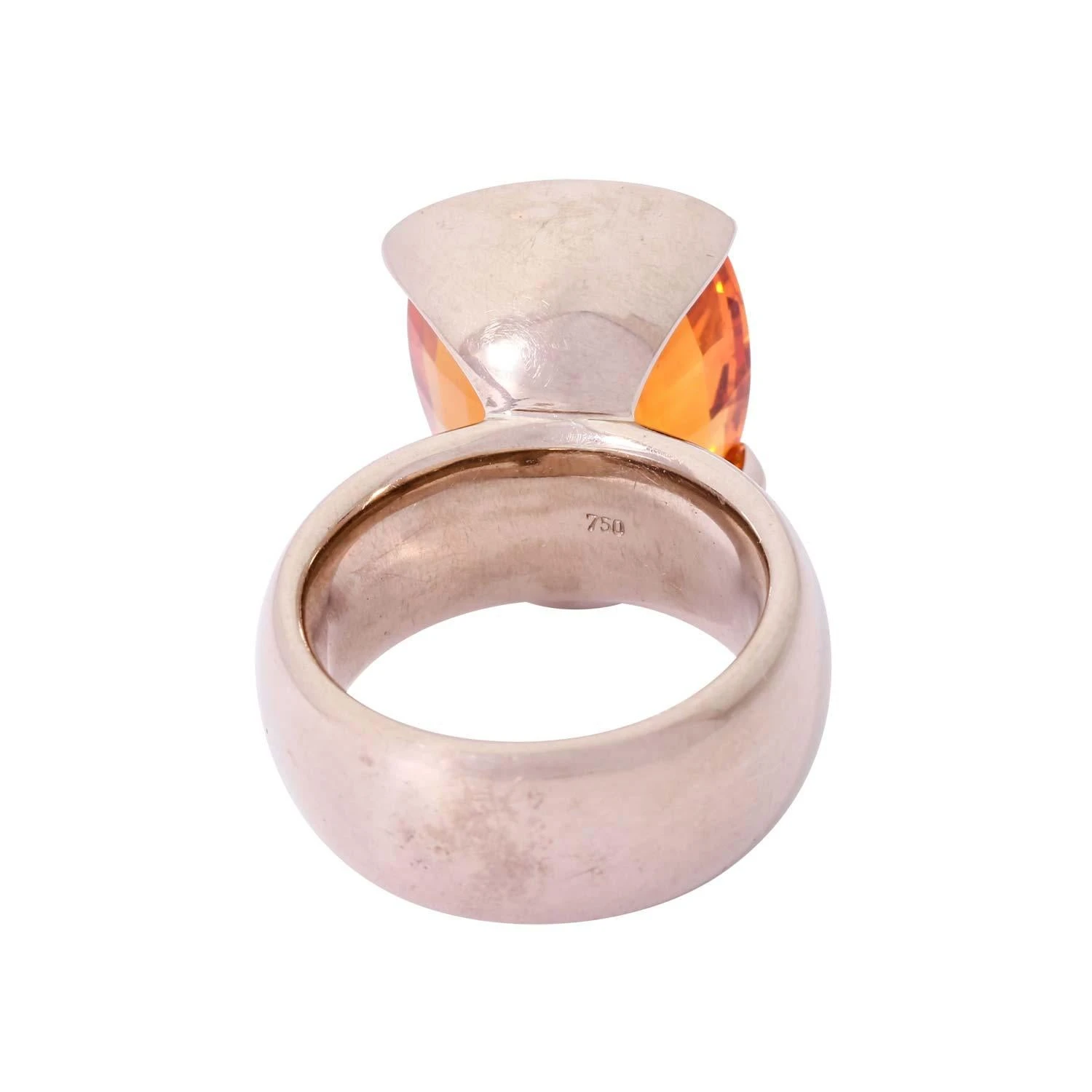 Unknown Ring With Fine Mandarin Garnet 5 Unknown Ring With Fine Mandarin Garnet – Image 3