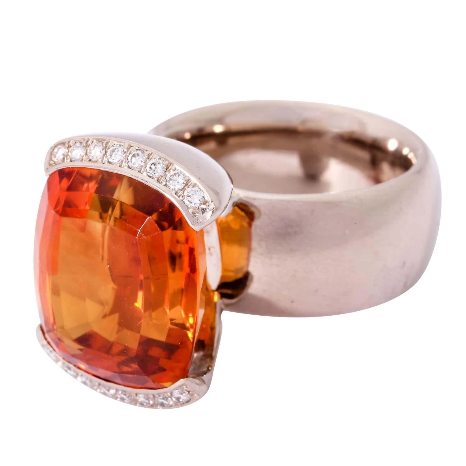 Unknown Ring With Fine Mandarin Garnet 6 Unknown Ring With Fine Mandarin Garnet – Image 4