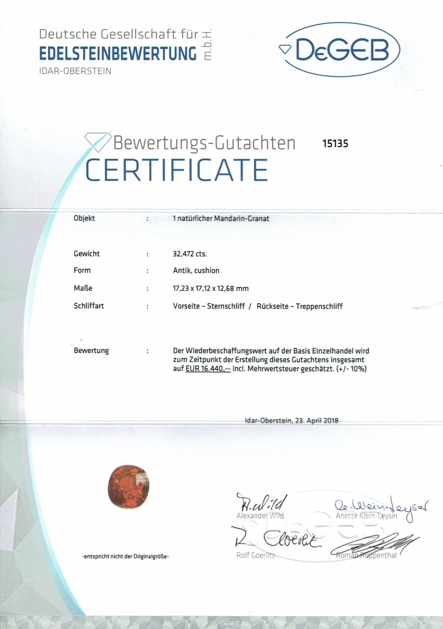 Unknown Ring With Fine Mandarin Garnet 7 Unknown Ring With Fine Mandarin Garnet – Image 5