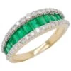 18 Karat Gold Emerald Baguette Diamond Contemporary Wedding Band Ring 1 18 Karat Gold Emerald Baguette Diamond Contemporary Wedding Band Ring -Mode Bijouterie Magasin 11023432 datamatics