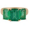 Emerald Ring Studded In 18 Karat Yellow Gold -Mode Bijouterie Magasin 11196572 master