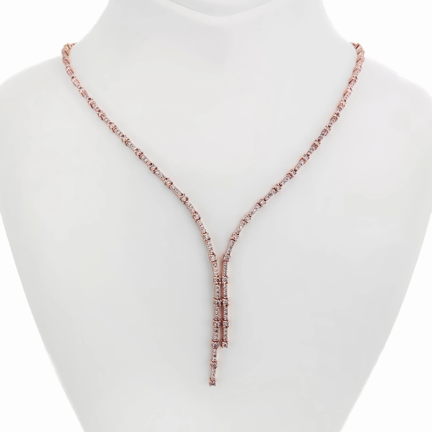2.30 Carat Round Brilliant Pink Diamond Necklace 14k Rose Gold 6 2.30 Carat Round Brilliant Pink Diamond Necklace 14k Rose Gold – Image 4