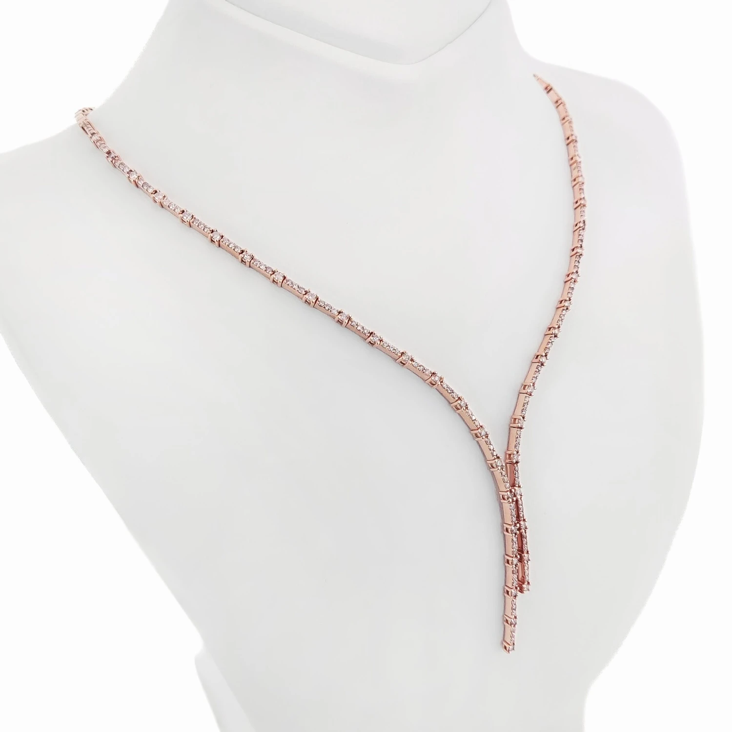 2.30 Carat Round Brilliant Pink Diamond Necklace 14k Rose Gold 4 2.30 Carat Round Brilliant Pink Diamond Necklace 14k Rose Gold – Image 2