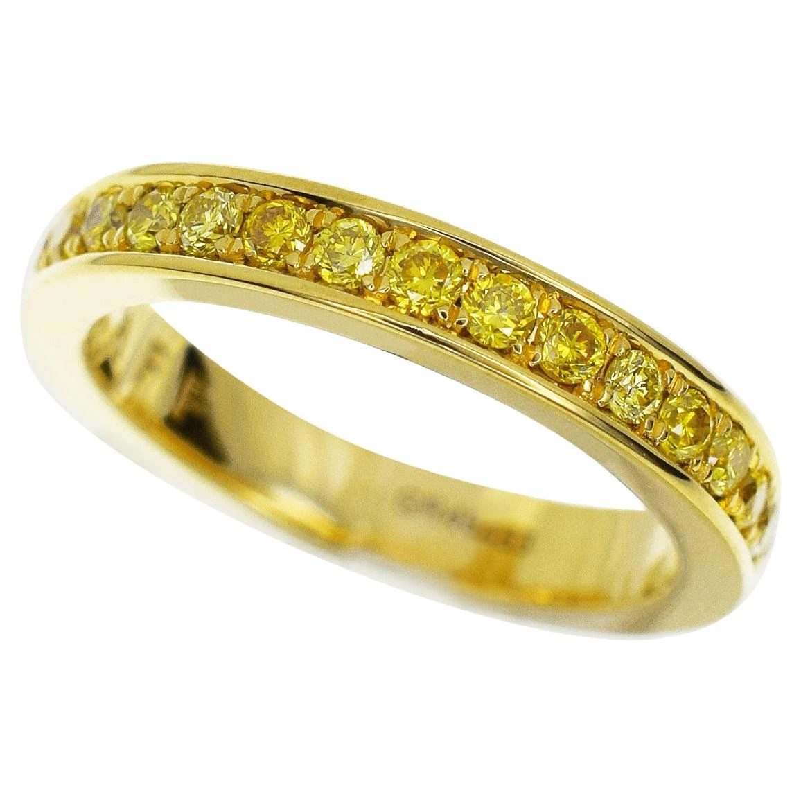 GRAFF Yellow Diamond 18 Karat Yellow Gold Thread Set Eternity Band Ring 3 GRAFF Yellow Diamond 18 Karat Yellow Gold Thread Set Eternity Band Ring
