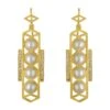 18 Karat Gold And Pearl Geometric Earrings With Diamonds 2 18 Karat Gold And Pearl Geometric Earrings With Diamonds -Mode Bijouterie Magasin 11920442 master
