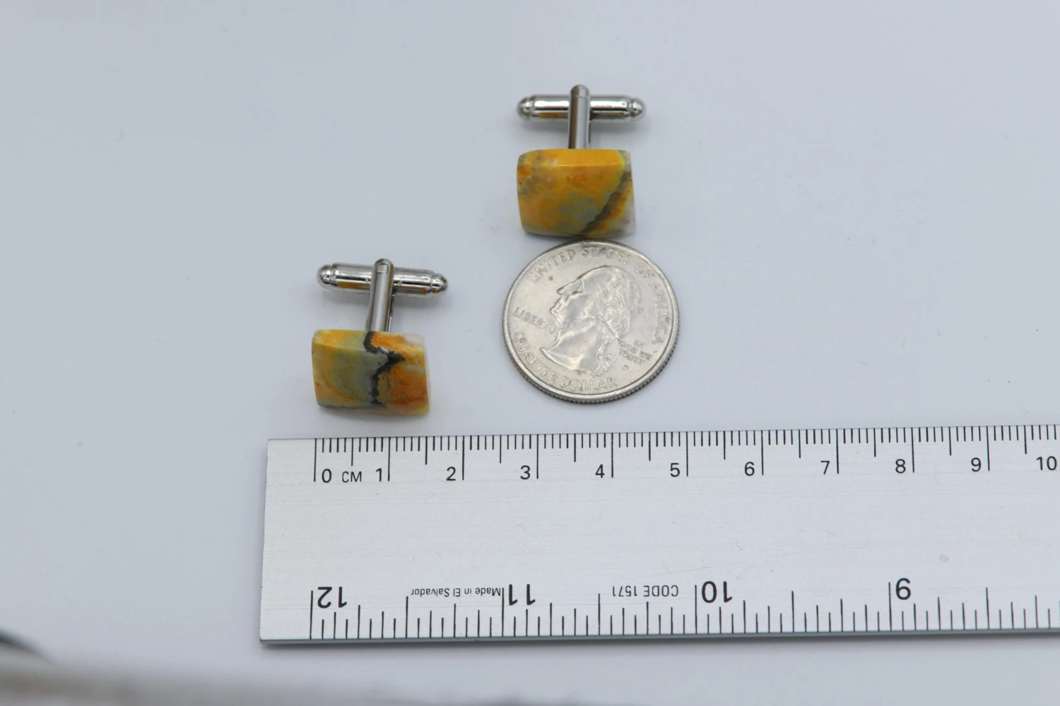 Natural Stone Cufflink Men's Cufflinks Square Shape Natural Stone Men's Jewelry 6 Natural Stone Cufflink Men's Cufflinks Square Shape Natural Stone Men's Jewelry – Image 4