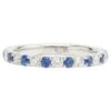 Unknown Sapphire And Diamonds And 18K White Gold Eternity Band