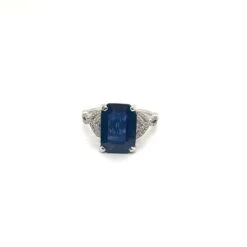 Unknown Gia Certified 4.83 Carats Natural Blue Sapphire White Gold Ring Gia # 6224818281 -Mode Bijouterie Magasin 12800 master