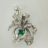 Unknown Art Deco Natural Colombian Emerald Diamond Pin In 14k White Gold 2 Unknown Art Deco Natural Colombian Emerald Diamond Pin In 14k White Gold -Mode Bijouterie Magasin 128 7 master