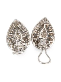 Unknown Unbranded Women's 14ct White Gold Diamond Pear Shaped Earrings -Mode Bijouterie Magasin 12937 7 36996 master