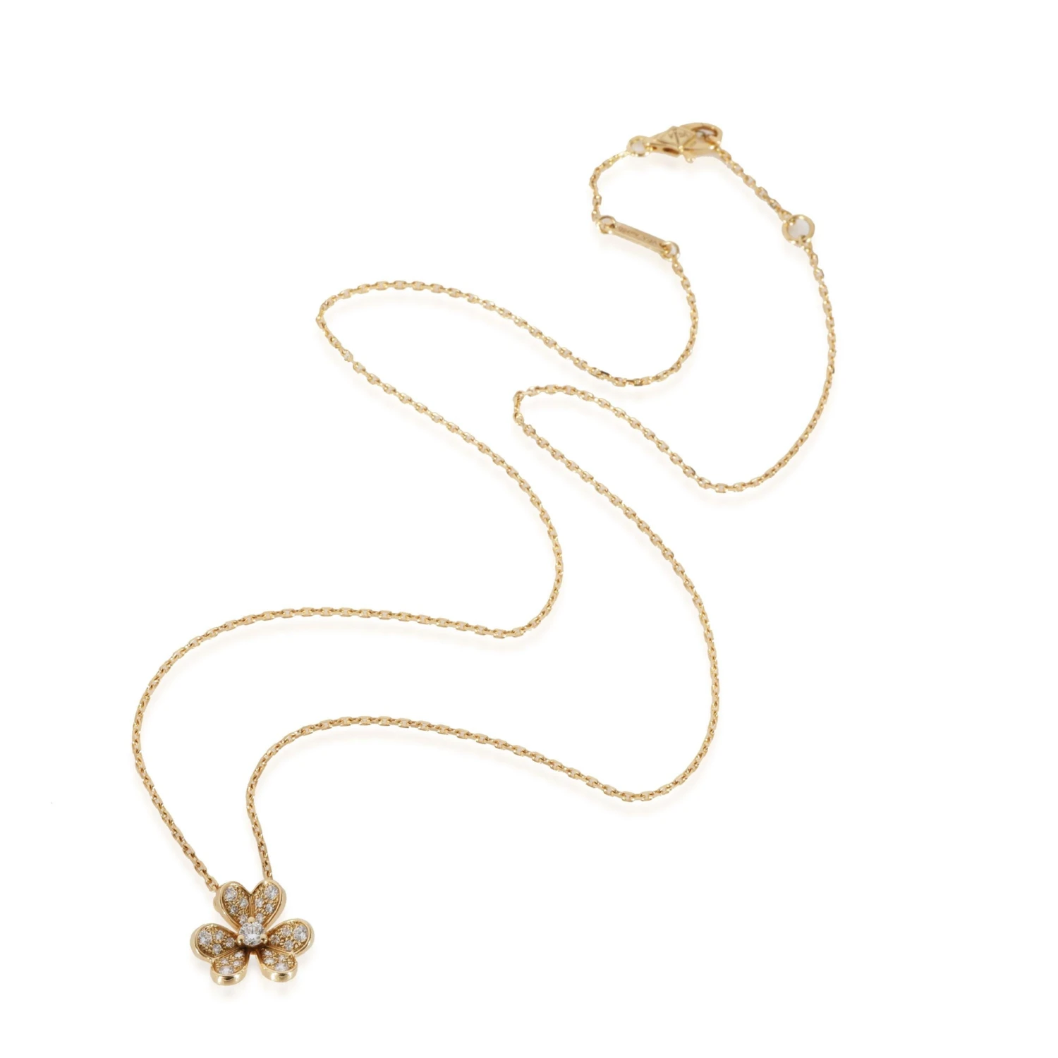 Van Cleef & Arpels Frivole Diamond Pendant In 18k Yellow Gold 0.21 Ctw 4 Van Cleef & Arpels Frivole Diamond Pendant In 18k Yellow Gold 0.21 Ctw – Image 2