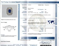 Vivid Diamonds AGL Certified 12.8 Carat Sapphire & Diamond Three Stone Ring -Mode Bijouterie Magasin 12 80 Sapphire Oval 38793 30567 master