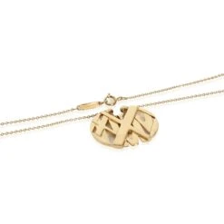 Tiffany & Co. Atlas Circle Pendant In 18k Yellow Gold -Mode Bijouterie Magasin 130451 clasp master