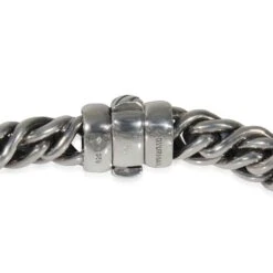 David Yurman Wheat Bracelet With Diamond X Stations In Sterling Silver 1.23 CTW -Mode Bijouterie Magasin 130756 stamp master
