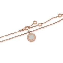 BVLGARI Bvlgari Bvlgari Mother Of Pearl Pendant In 18k Yellow Gold 0.06 CTW -Mode Bijouterie Magasin 130833 clasp master