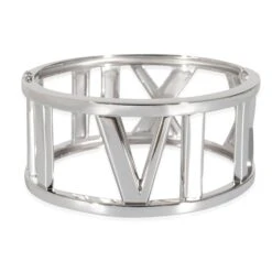 Tiffany & Co. Wide Atlas Open Bangle In 18k White Gold -Mode Bijouterie Magasin 131496 bv master