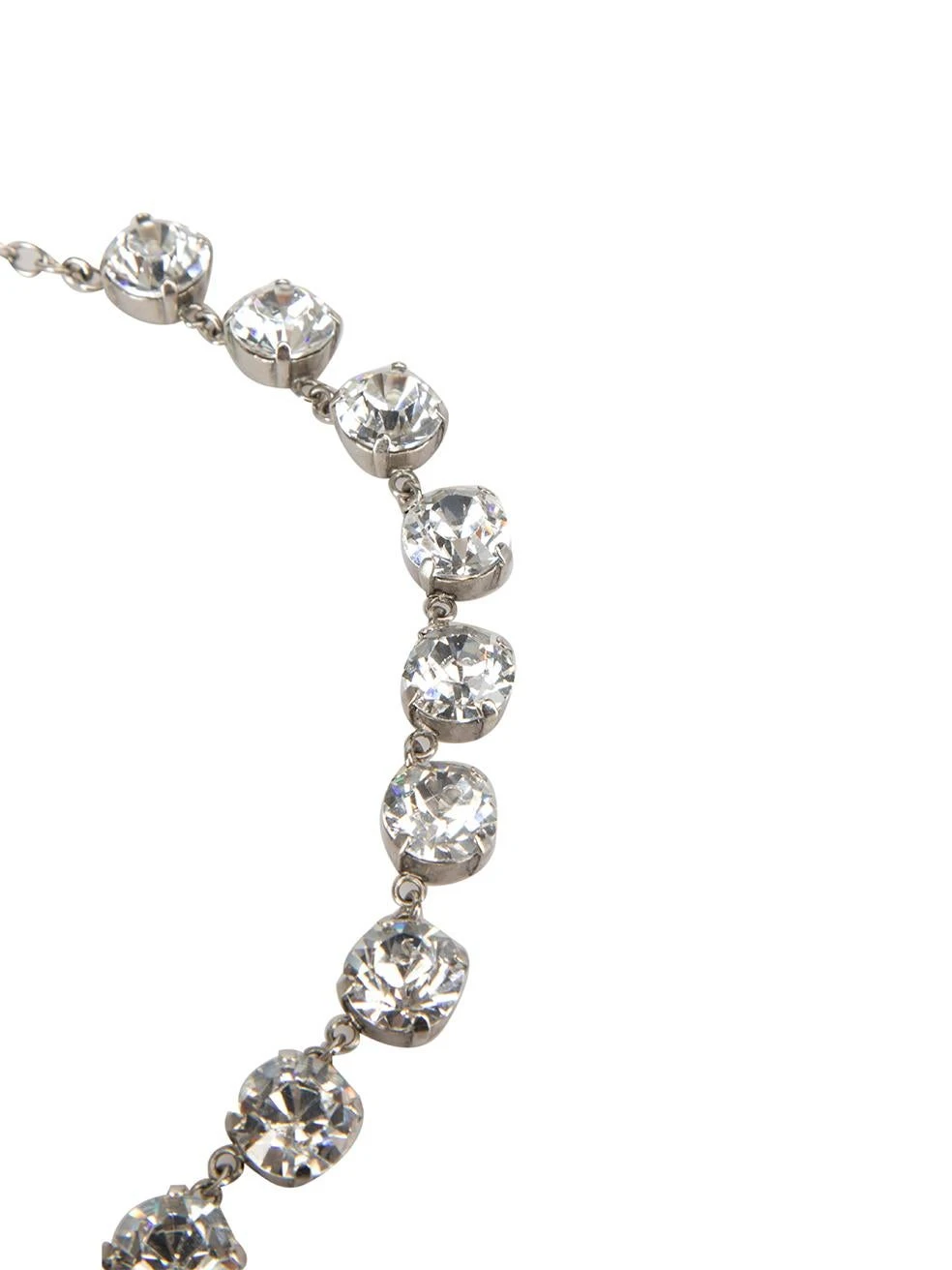 Balenciaga Women's Silver-Tone Crystal Collar Necklace 4 Balenciaga Women's Silver-Tone Crystal Collar Necklace – Image 2