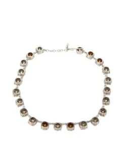 Balenciaga Women's Silver-Tone Crystal Collar Necklace 8 Balenciaga Women's Silver-Tone Crystal Collar Necklace -Mode Bijouterie Magasin 13420 5 94402 master