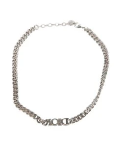 Christian Dior Dior Women's Silver Tone Dior Italic Logo Chain Link Necklace -Mode Bijouterie Magasin 13429 5 79921 master