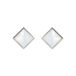 MOONSTONE White Gold Earrings