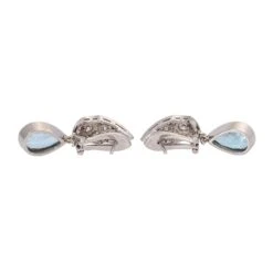 Unknown Set Collier And Earrings With Aquamarines And Brilliant -Mode Bijouterie Magasin 13D master