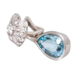 Unknown Set Collier And Earrings With Aquamarines And Brilliant -Mode Bijouterie Magasin 13E master