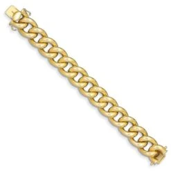 Curata Italian 18k Yellow Gold Chunky Curb Link Statement Bracelet 10 Curata Italian 18k Yellow Gold Chunky Curb Link Statement Bracelet -Mode Bijouterie Magasin 14PRIMA250Y 2 master