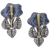 Sapphire And Diamond Calla Lily Earrings -Mode Bijouterie Magasin 15346282 datamatics