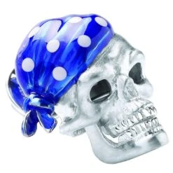 Deakin & Francis Blue Skull Bandana Lapel Pin