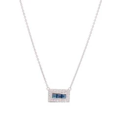 Unknown Ladies Antique Art Deco 18k White Gold Sapphire Diamond Cocktail Necklace 8 Unknown Ladies Antique Art Deco 18k White Gold Sapphire Diamond Cocktail Necklace -Mode Bijouterie Magasin 155718 01 master