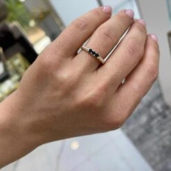 Unknown Ladies Vintage 14k Rose Gold Sapphire Cocktail Band Ring 15 Unknown Ladies Vintage 14k Rose Gold Sapphire Cocktail Band Ring -Mode Bijouterie Magasin 157545 11 master