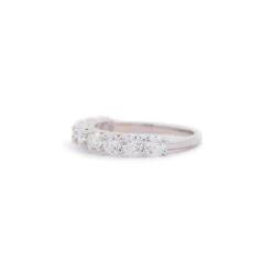 Unknown Ladies 14k White Gold 9 Natural Round Diamond Half Eternity Wedding Ring -Mode Bijouterie Magasin 158539 03 master