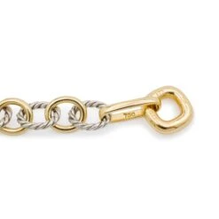 David Yurman 18k Yellow Gold & 925 Sterling Silver Oval Link Chain Bracelet 15 David Yurman 18k Yellow Gold & 925 Sterling Silver Oval Link Chain Bracelet -Mode Bijouterie Magasin 159050 04 master