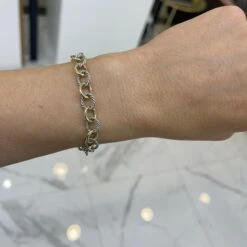 David Yurman 18k Yellow Gold & 925 Sterling Silver Oval Link Chain Bracelet 17 David Yurman 18k Yellow Gold & 925 Sterling Silver Oval Link Chain Bracelet -Mode Bijouterie Magasin 159050 12 master