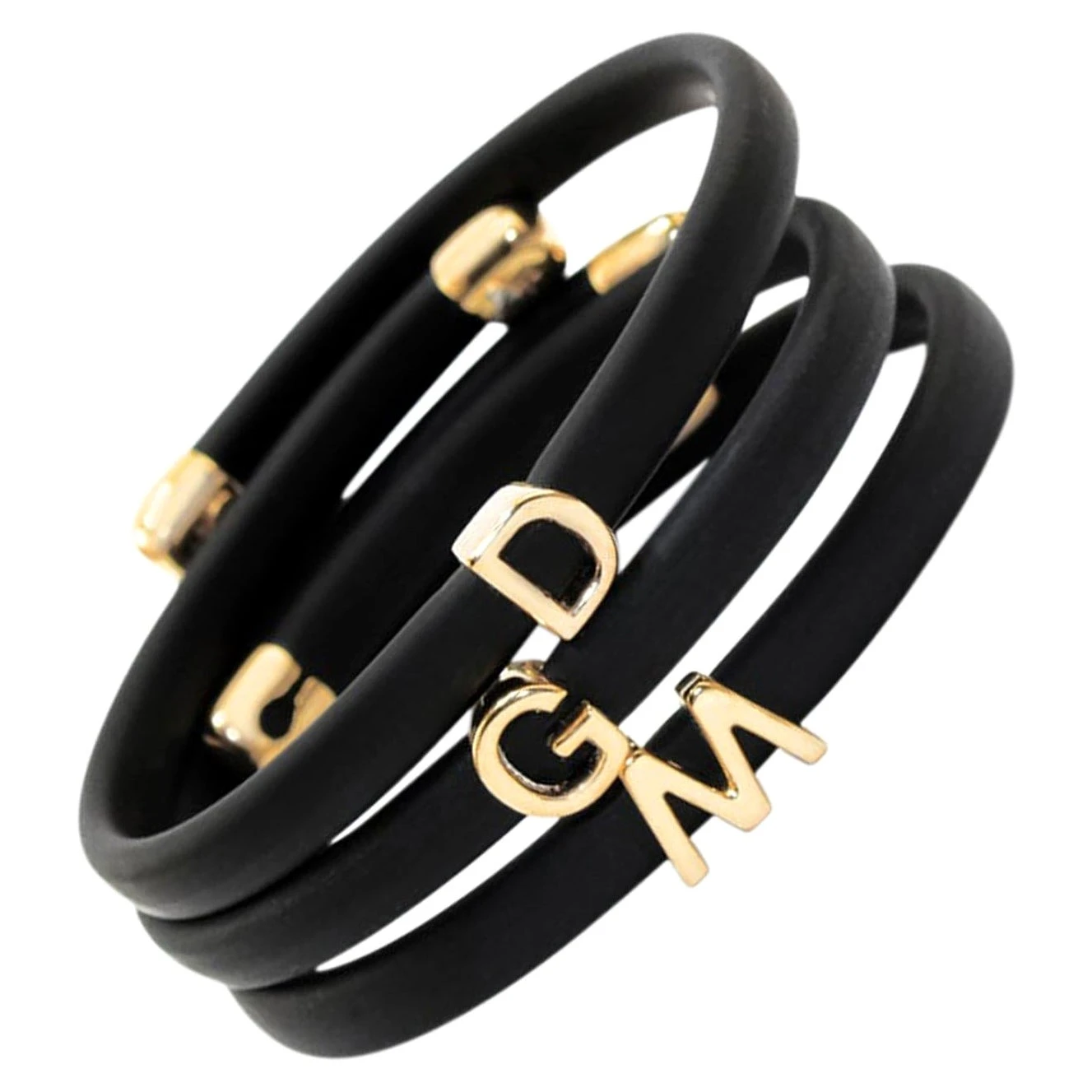 Unknown Fashion Bracelet 925 Silver And Rubber 3 Unknown Fashion Bracelet 925 Silver And Rubber