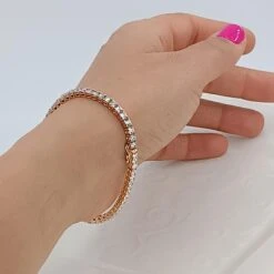 5.71 Carat VS G Color Diamonds Total Stones 57 Rose Gold Tennis Bracelet 17 5.71 Carat VS G Color Diamonds Total Stones 57 Rose Gold Tennis Bracelet -Mode Bijouterie Magasin 1679061034735 master