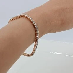 5.71 Carat VS G Color Diamonds Total Stones 57 Rose Gold Tennis Bracelet 18 5.71 Carat VS G Color Diamonds Total Stones 57 Rose Gold Tennis Bracelet -Mode Bijouterie Magasin 1679061034769 master